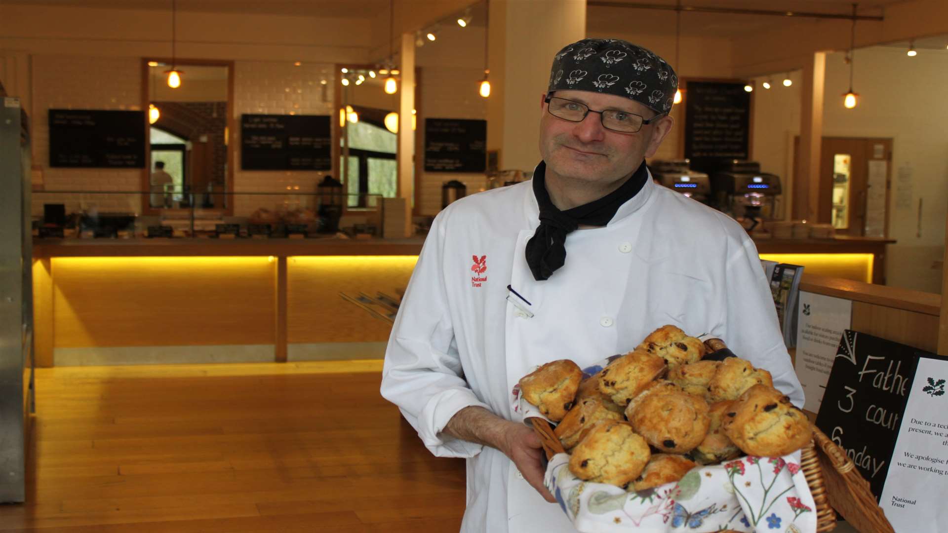 Chartwell head chef Lee Underhill with his scones