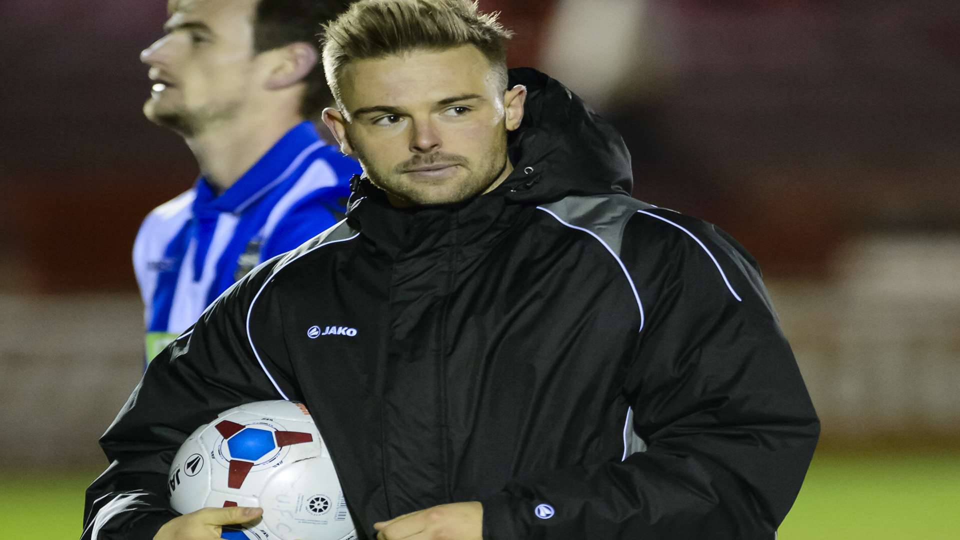 Hat-trick hero Matt Godden walks off with the match ball Picture: Andy Payton