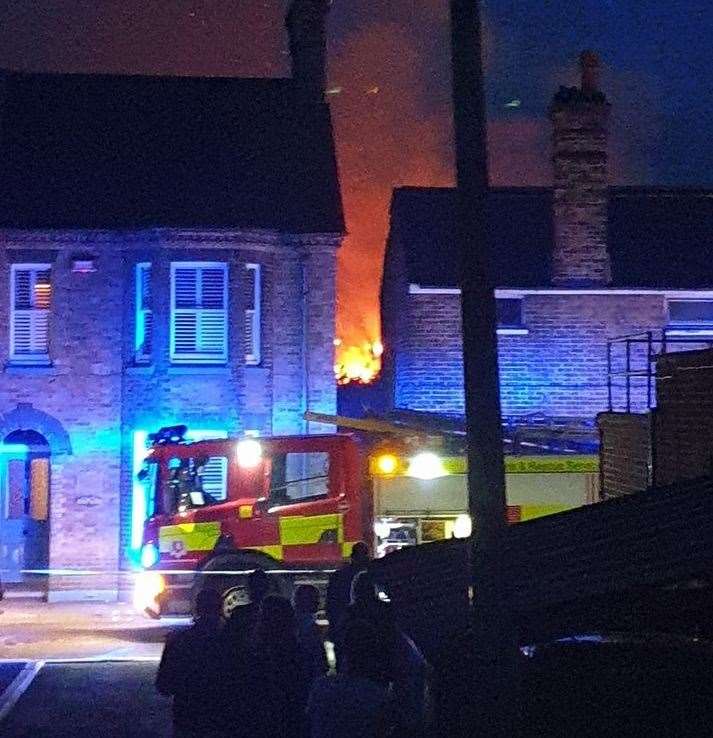 Firefighters are at the scene. Picture: Sam Gambrill