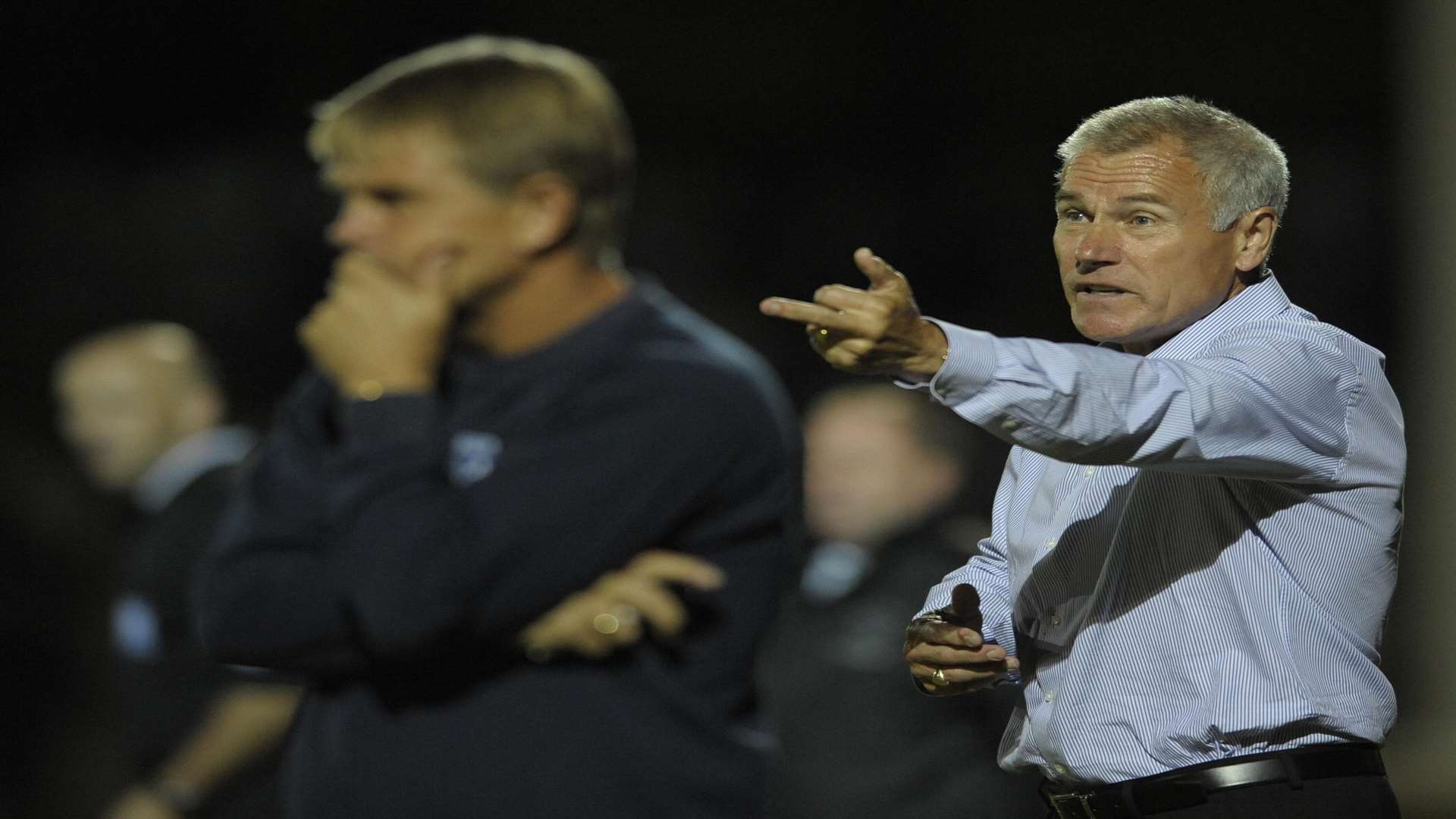 Gillingham boss Peter Taylor makes his point Picture: Ady Kerry