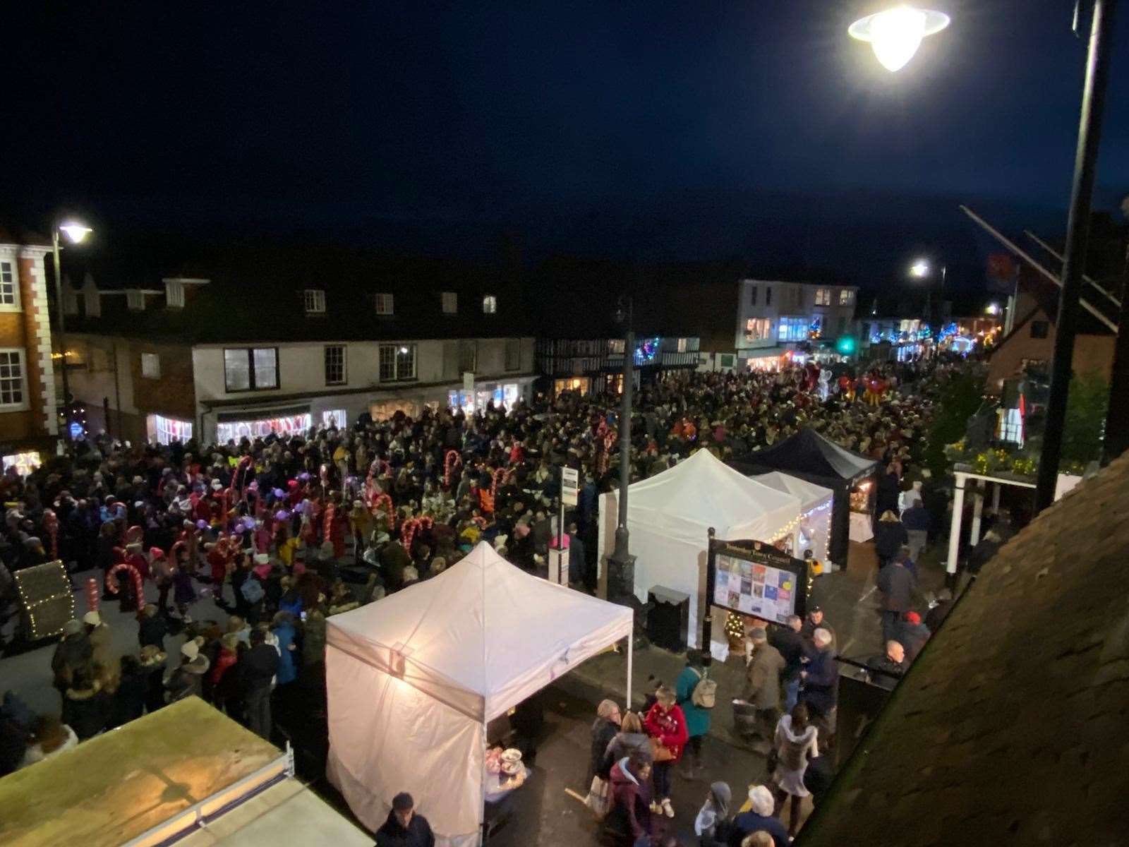 Crowds at the Tenterden Christmas market last year