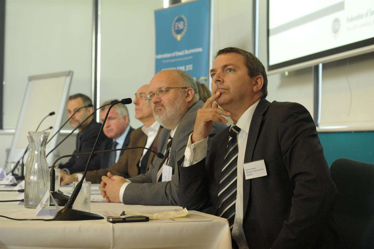 The panel at the FSB debate included Dartford MP Gareth Johnson and council leader Jeremy Kite