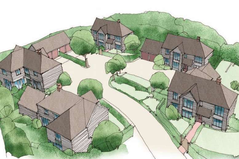 An example of some of the houses proposed for the former garden centre site.