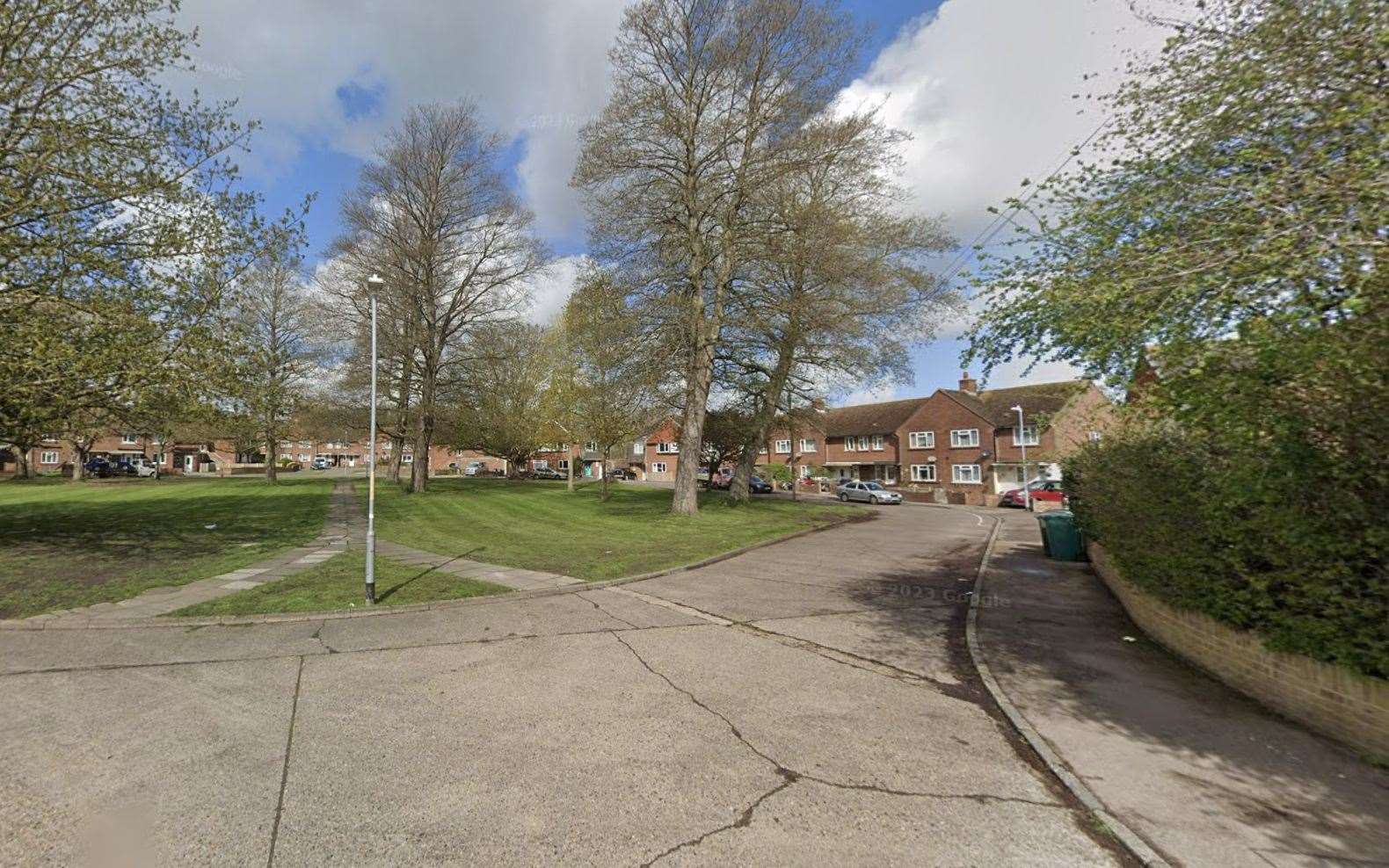 A man was reportedly pushed down a flight of concrete steps in Diana Gardens, Deal. Picture: Google