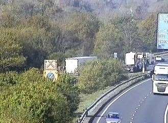 Crash on M26. Picture: Highways England.