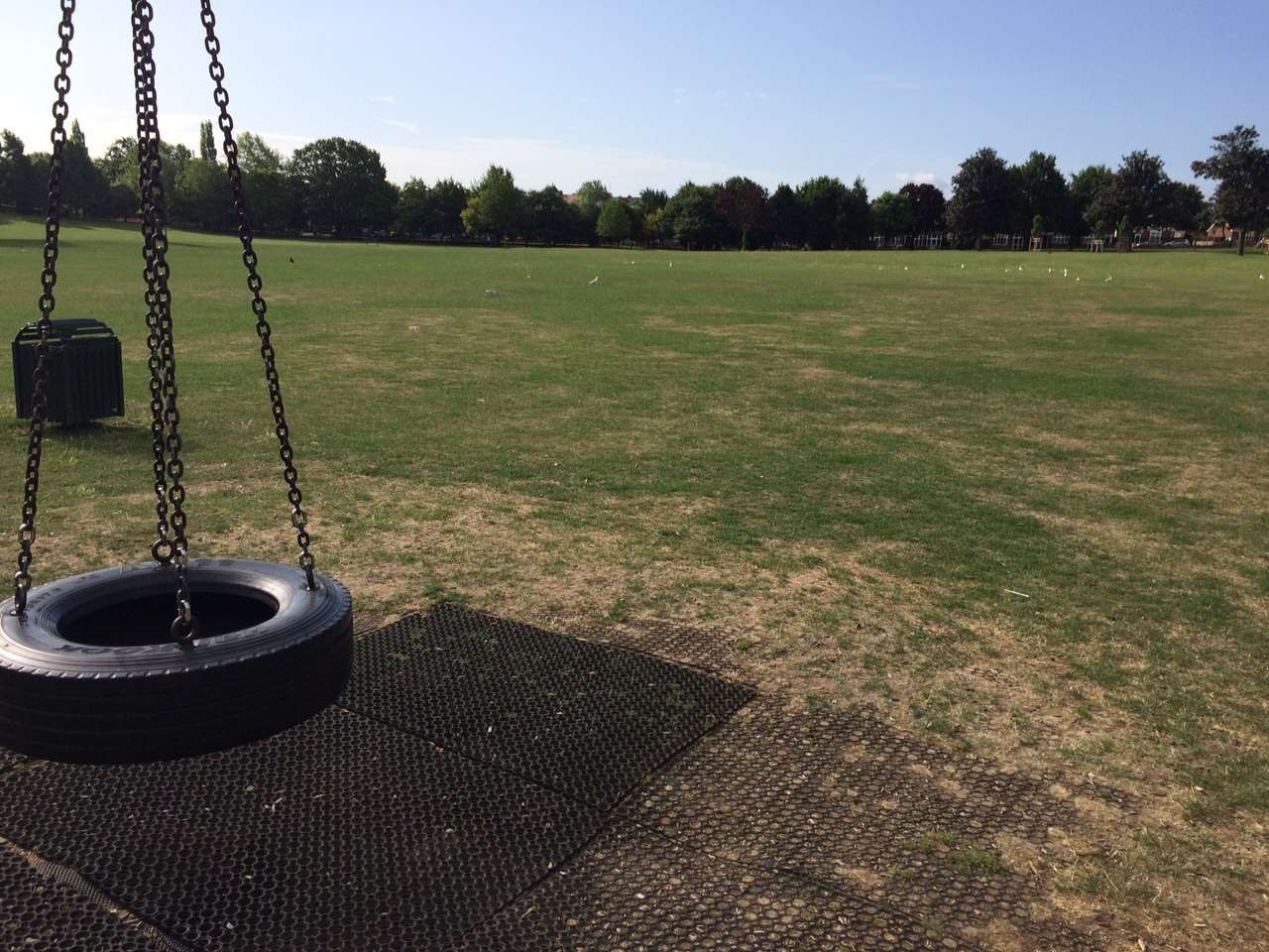 The tyre swings at Woodlands Park in Gravesend
