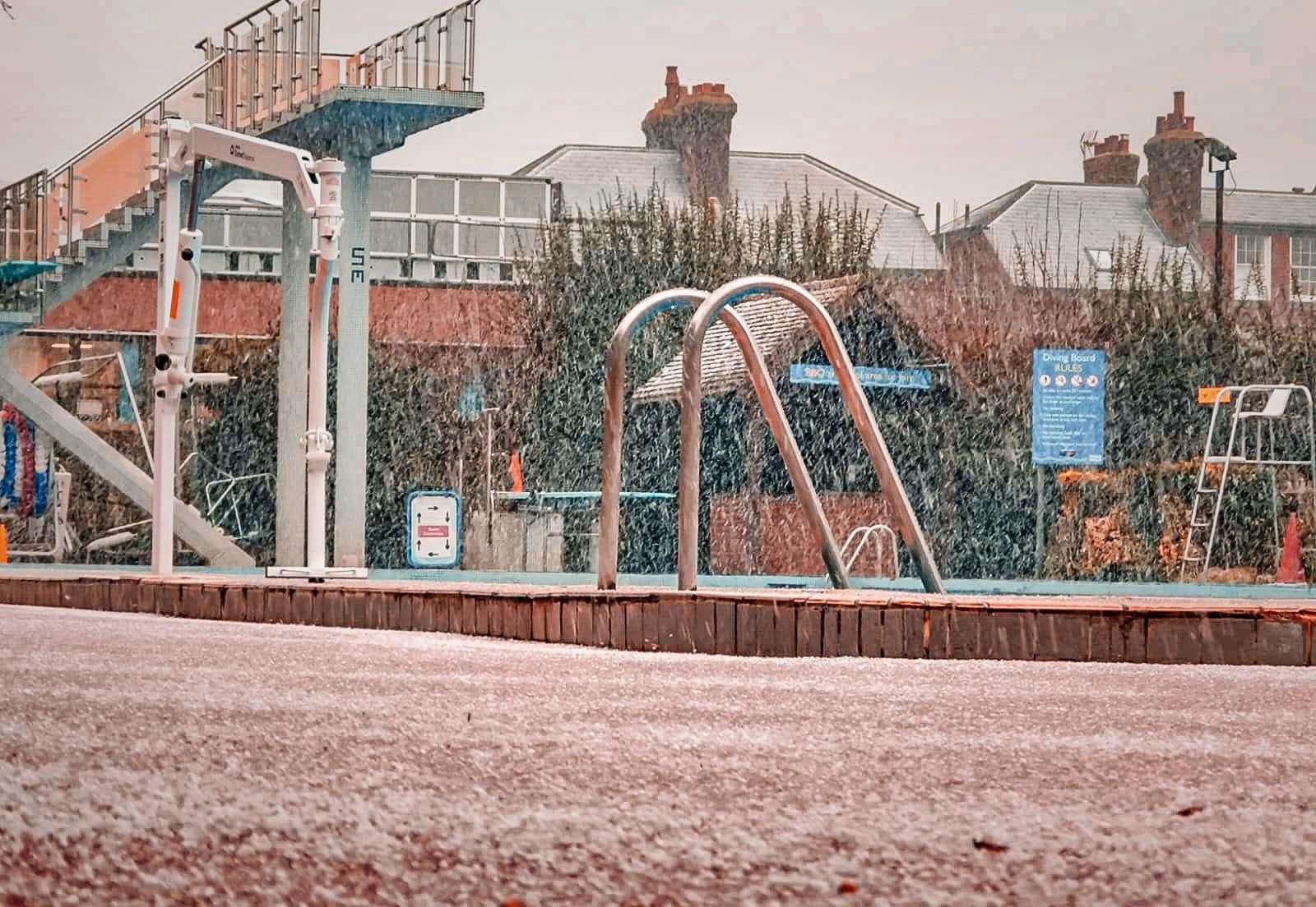 Faversham Pools' lido was even open when there was snow. Picture: Faversham Pools