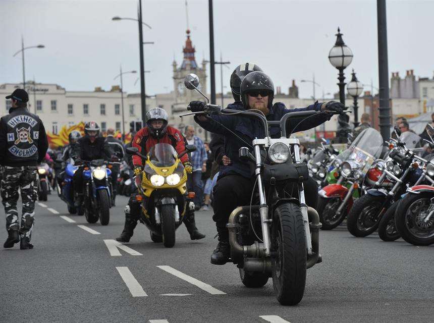 Motorcylists and scooter riders roar into town for the Margate Meltdown