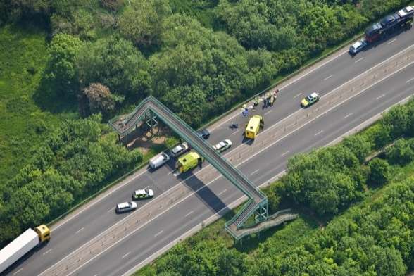 The scene of the crash. Picture Countrywide Photographic
