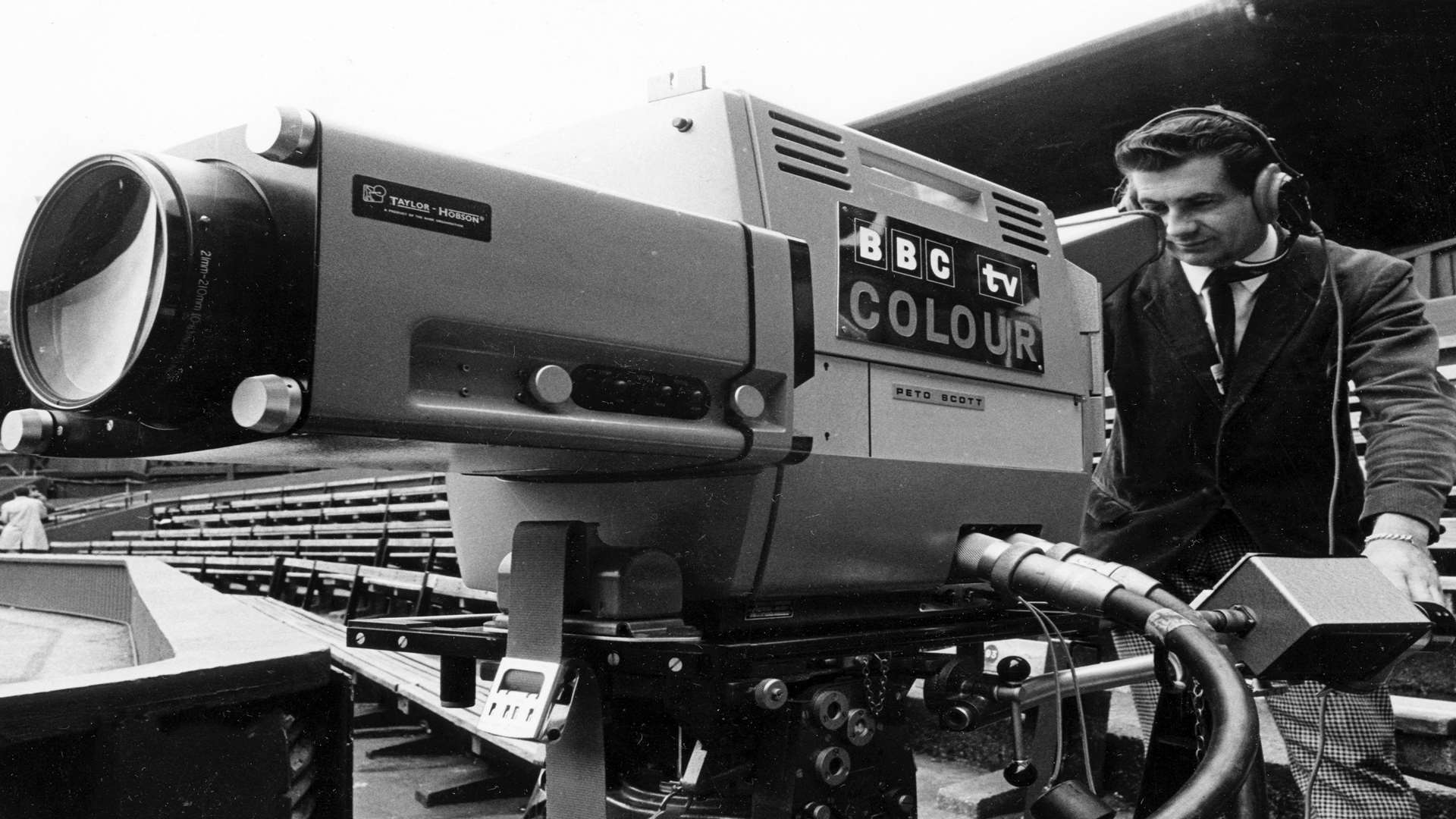 Equipment used for the first colour broadcast at Wimbledon in 1967. Picture: Kelly Baker