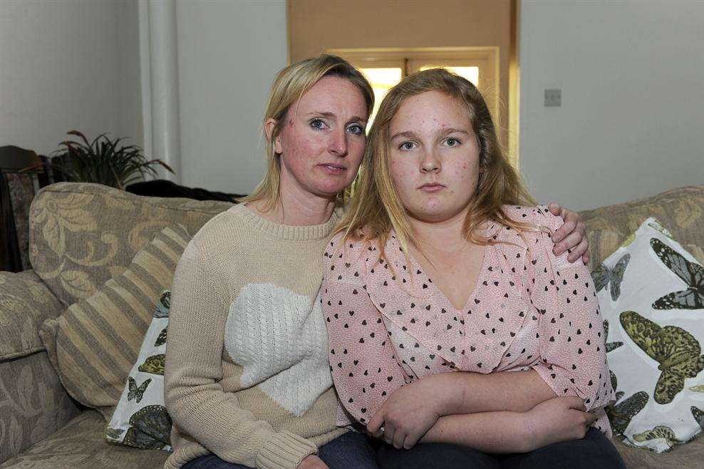 Jacqui and her daughter Lauren were forced to flee their house after fire