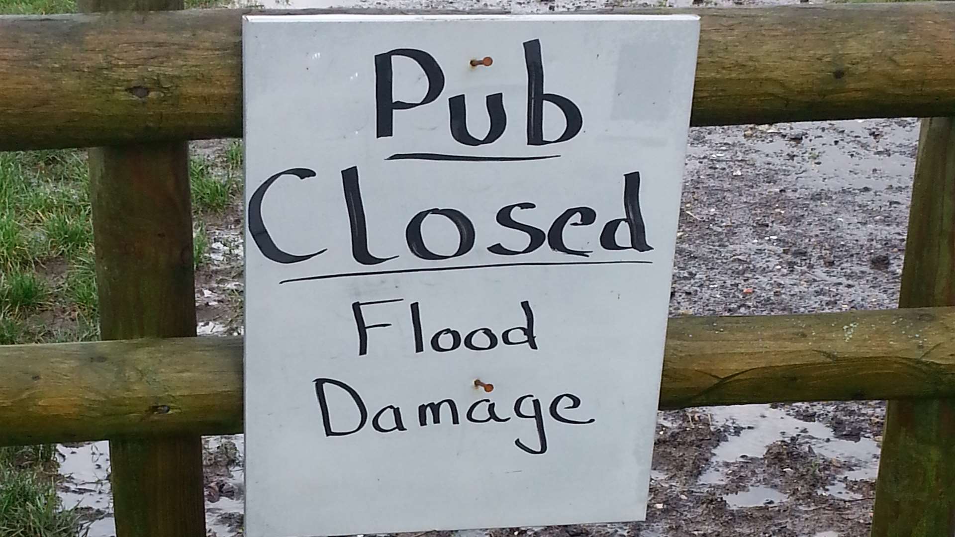The pub has been closed since early December after floods destroyed parts of the building