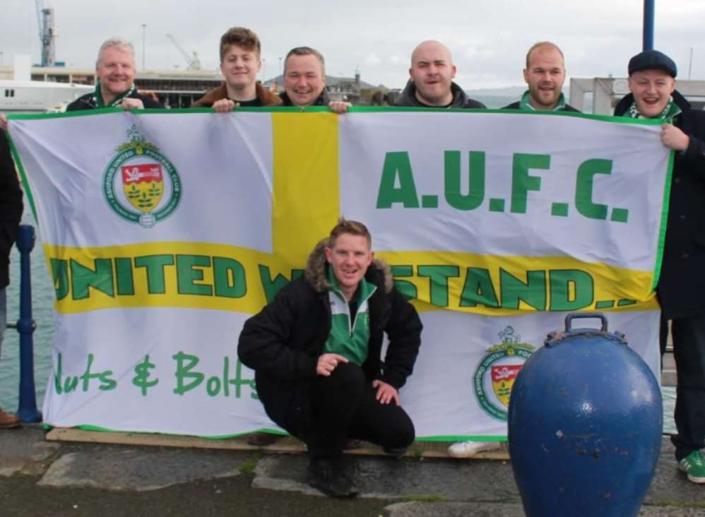 Some of the Ashford supporters in Guernsey Picture: Benn Phillips