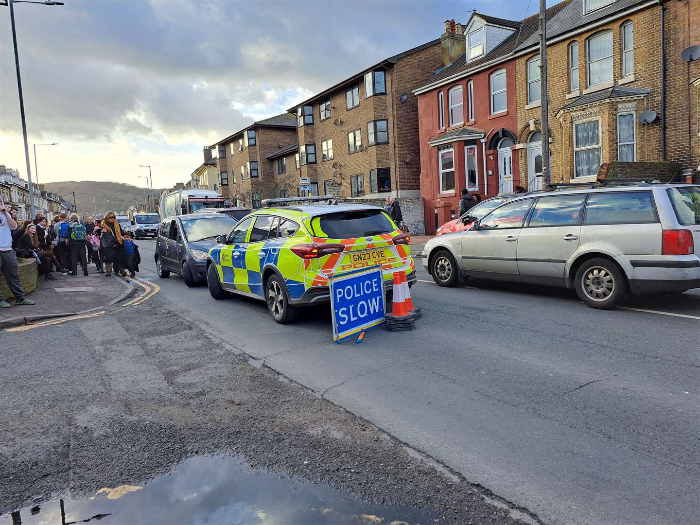 Traffic was diverted around the incident. Picture: Sam Lennon