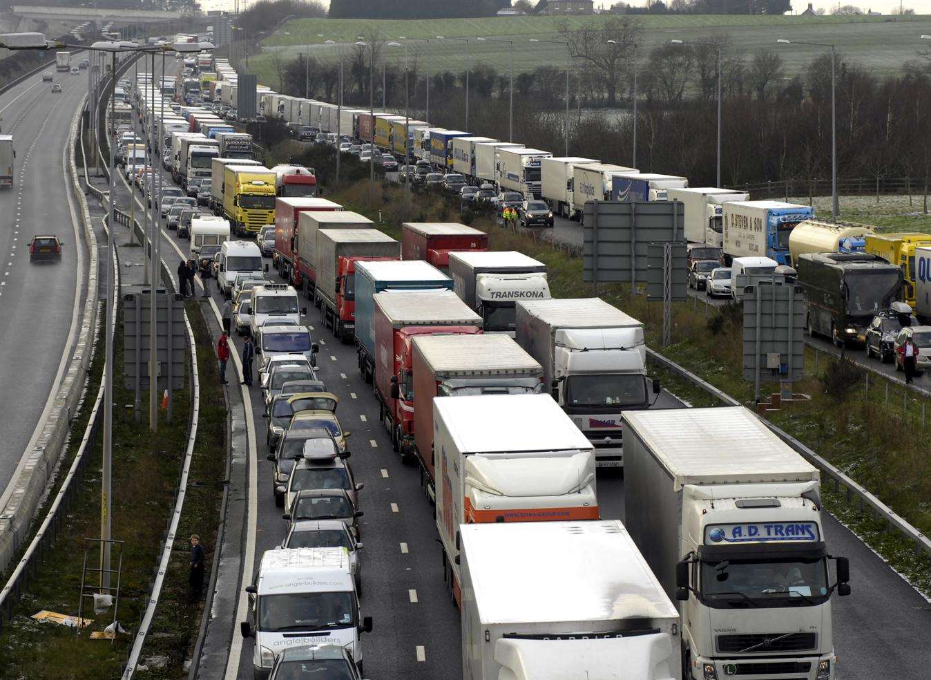 Operation Stack on the M20 coast-bound. Picture: Gary Browne