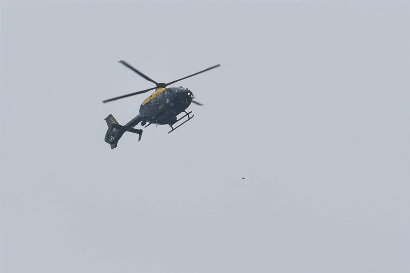 The police helicopter circled above Bapchild in the early hours. Stock picture