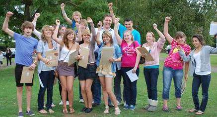 Pupils at Cornwallis Academy celebrate their GCSE results