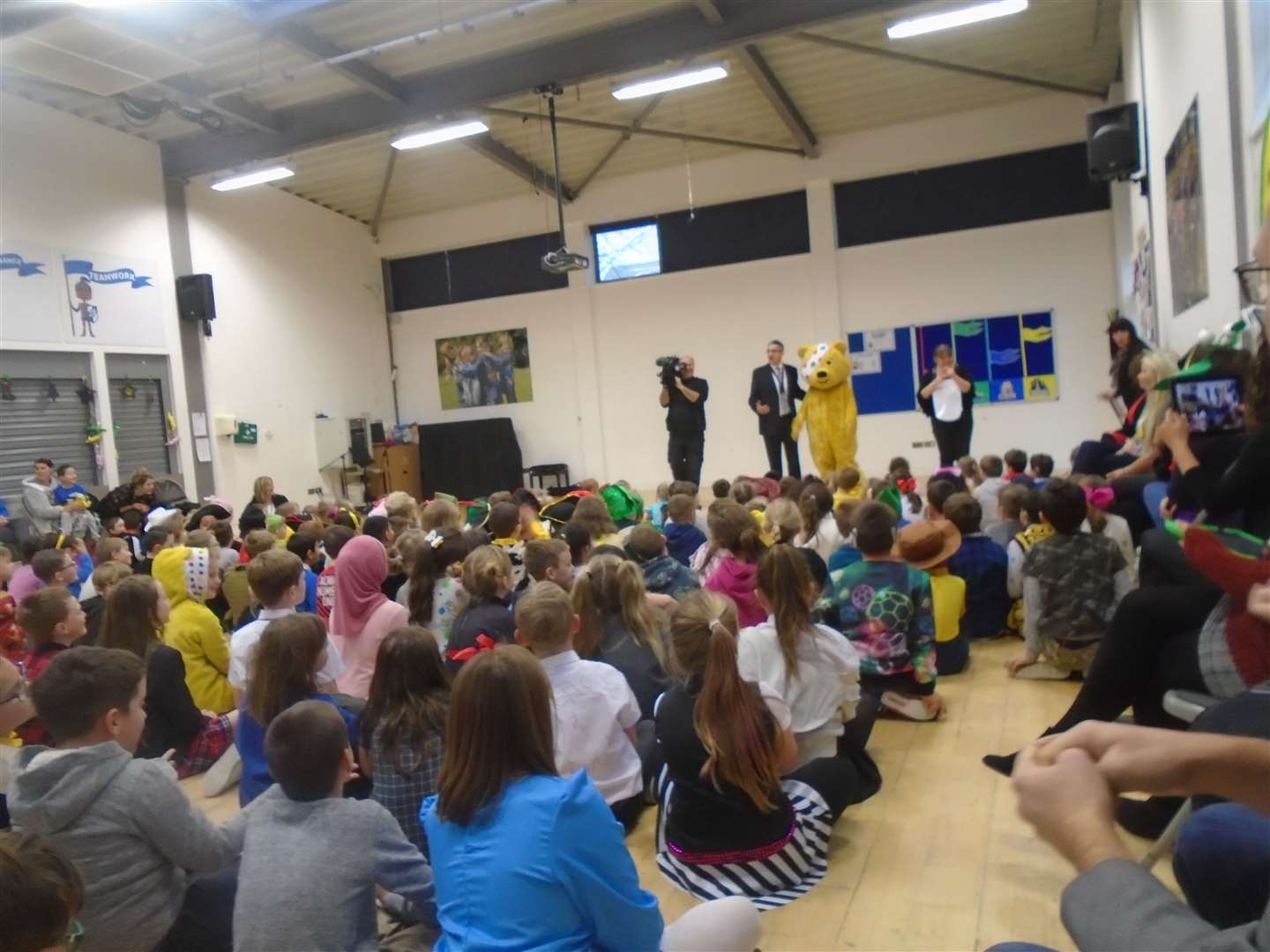 Pupils dressed up for Children In Need weeks after the event was initially planned to take place