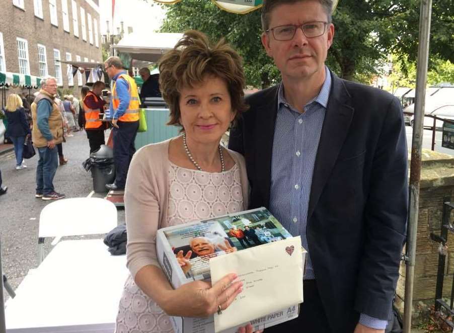 Joanne Fowler with Tunbridge Wells MP Greg Clark