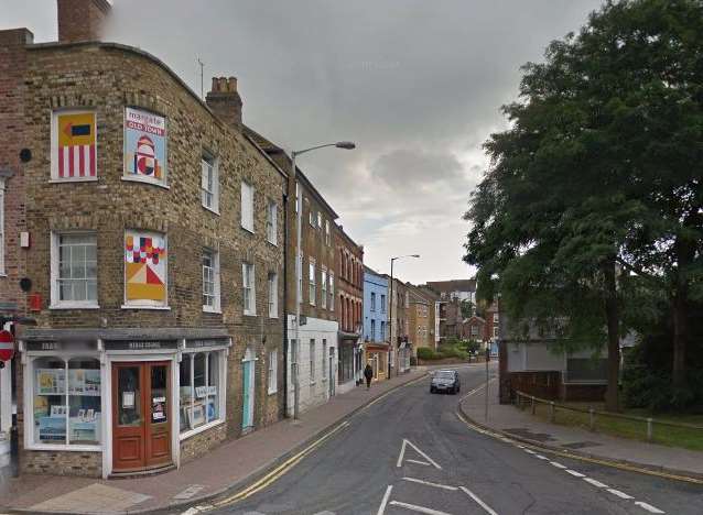 The alleged attack happened in Hawley Street, Margate. Picture: Google.
