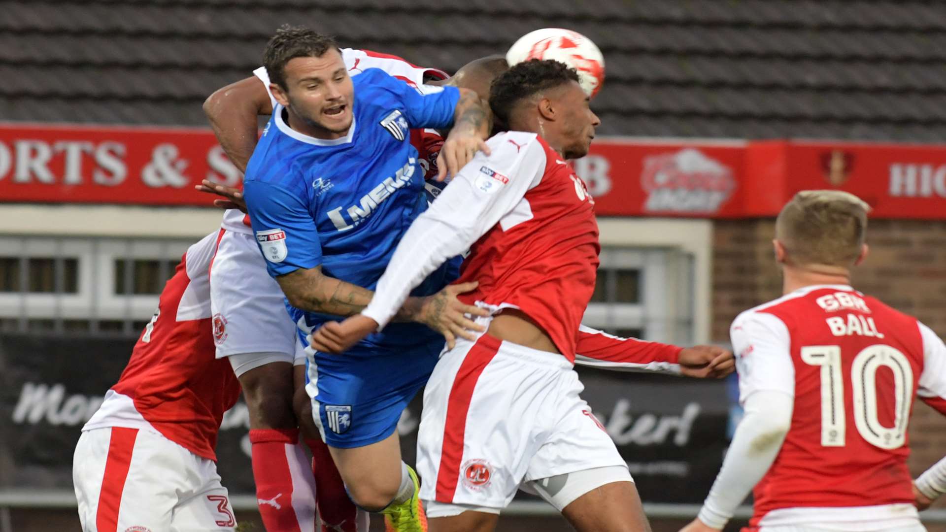 Chris Herd in the thick of the action before his hamstring injury Picture: Barry Goodwin