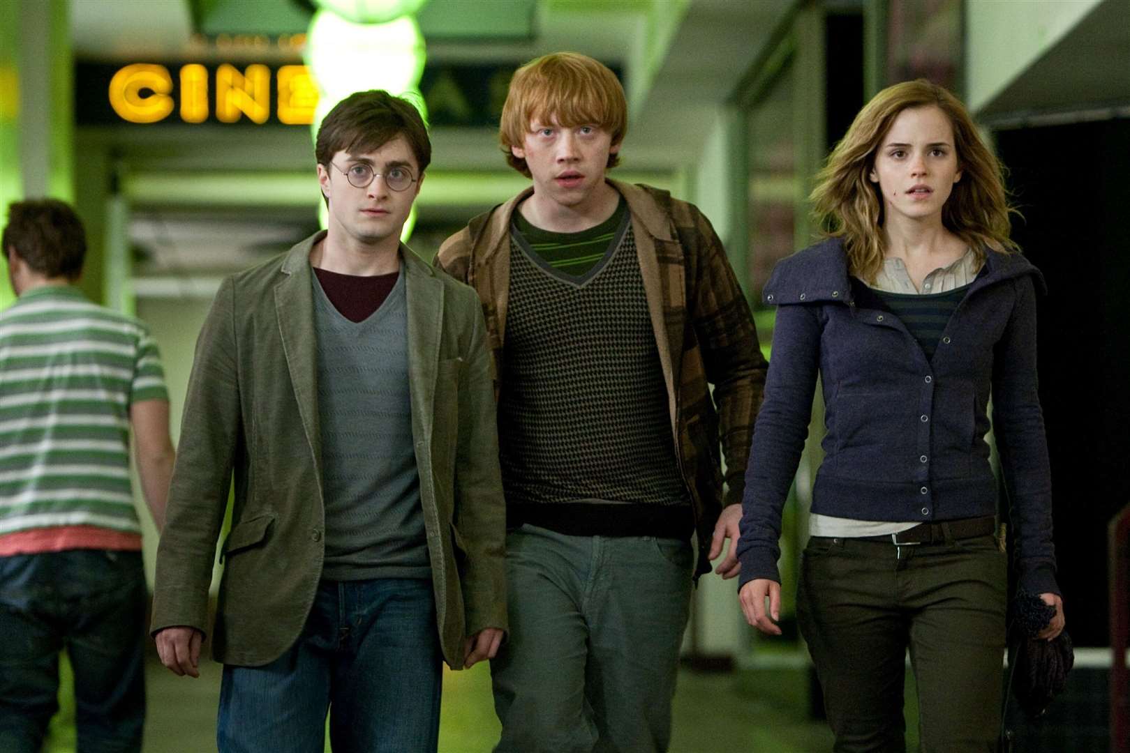 Daniel Radcliffe, Rupert Grint and Emma Watson in Harry Potter and the Deathly Hallows – Part 1. Picture: Warner Bros Entertainment.