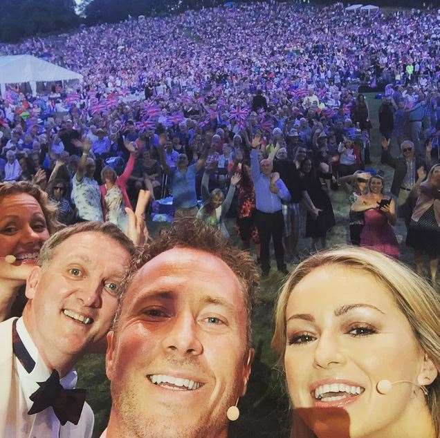 James and Ola Jordan posted a selfie with the crowd Picture: James Jordan
