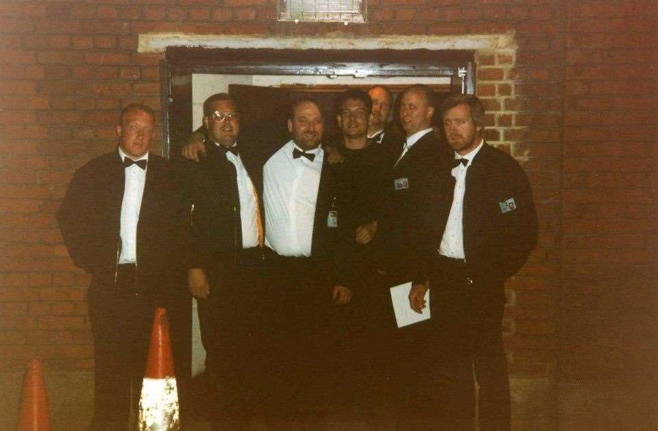 The original door crew at Atomics. Picture: Mick Clark