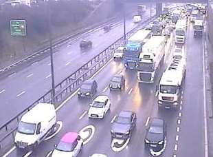 The delays around the tunnel. Picture: Highways England
