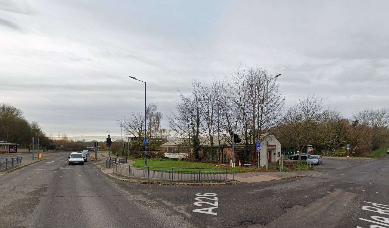 The A226 Thames Way near Vale Road, Northfleet has reportedly been shut due to a fuel spillage. Photo: Google (48606669)
