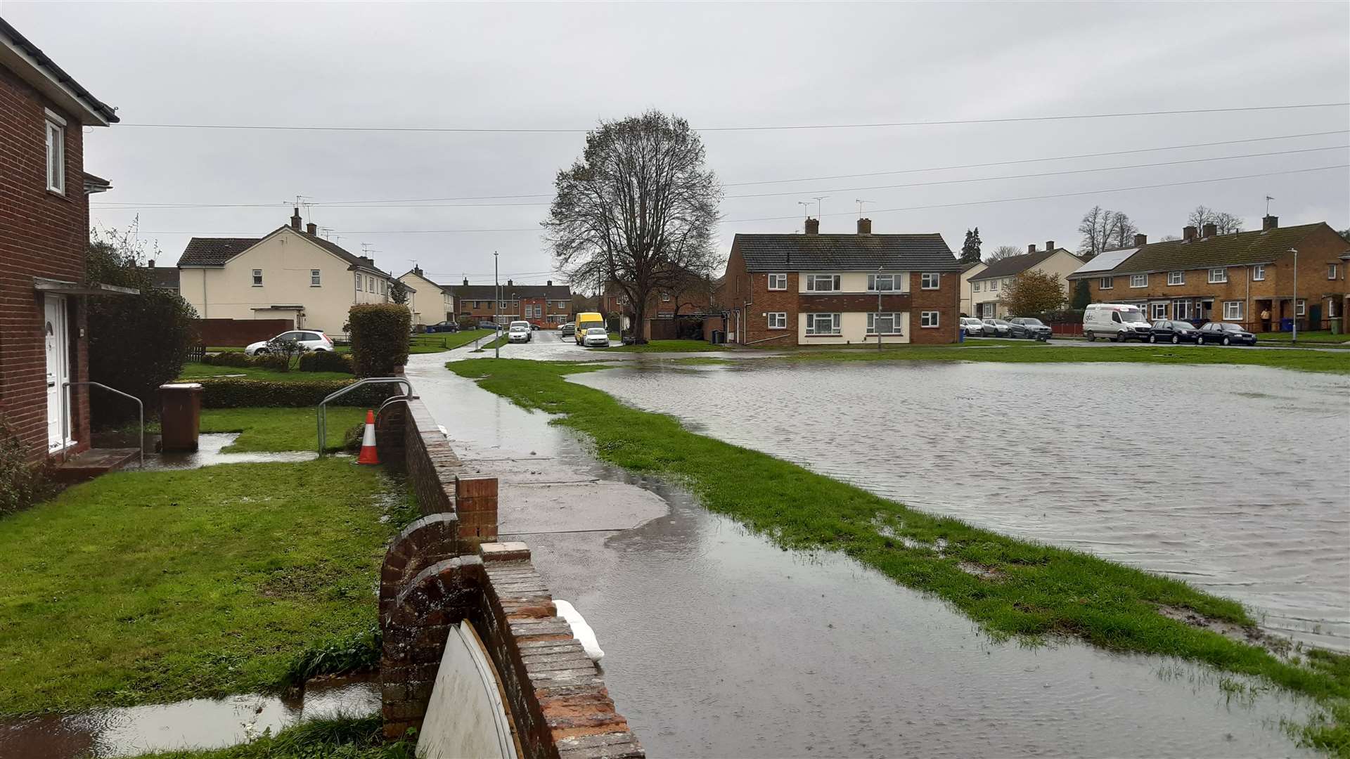 Canterbury Road, Sittingbourne, has experienced its worse flooding, according to one witness