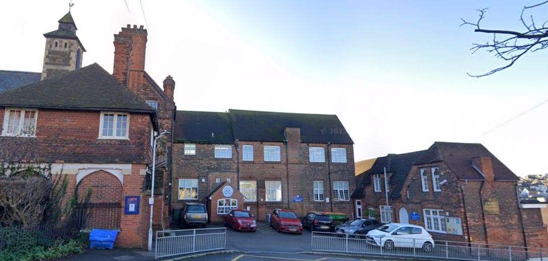 St Peter's Church of England Primary School in Folkestone has announced it will charge parents £6 if children are picked up late without excuse. Picture: Google
