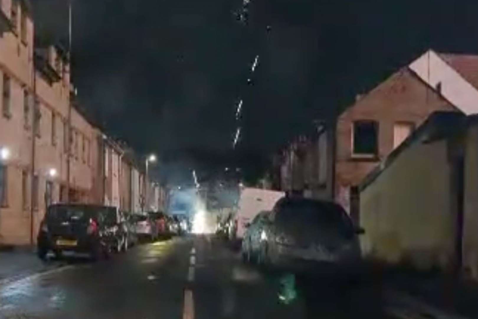 Fireworks were let off dangerously close to buildings in Chatham