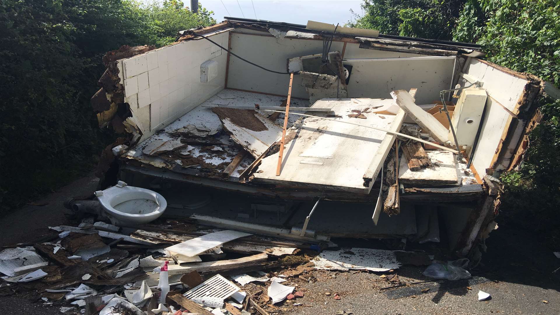 The flytipping in Canterbury Lane