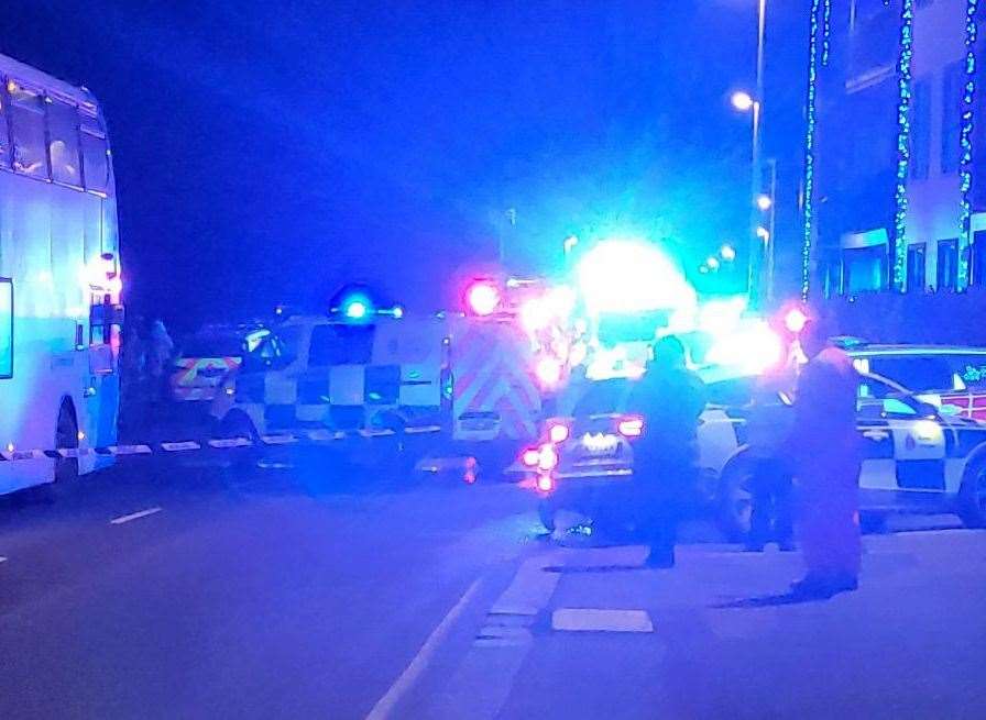 Police closed Sandgate High Street following a collision