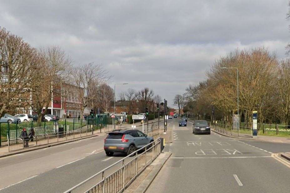 Firefighters tackled a bus fire in Chislehurst Road, Sidcup earlier today. Picture: Google Street View