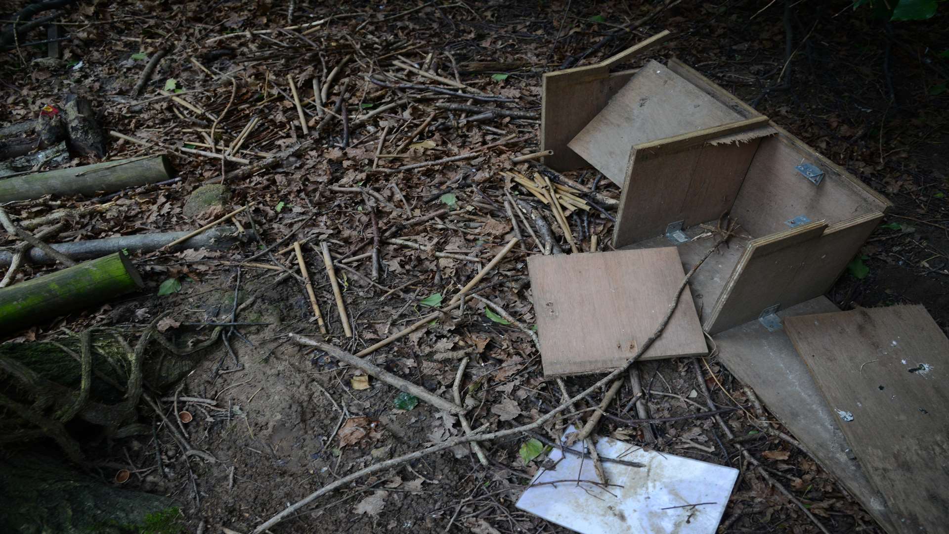 Bird boxes were among the items destroyed by vandals
