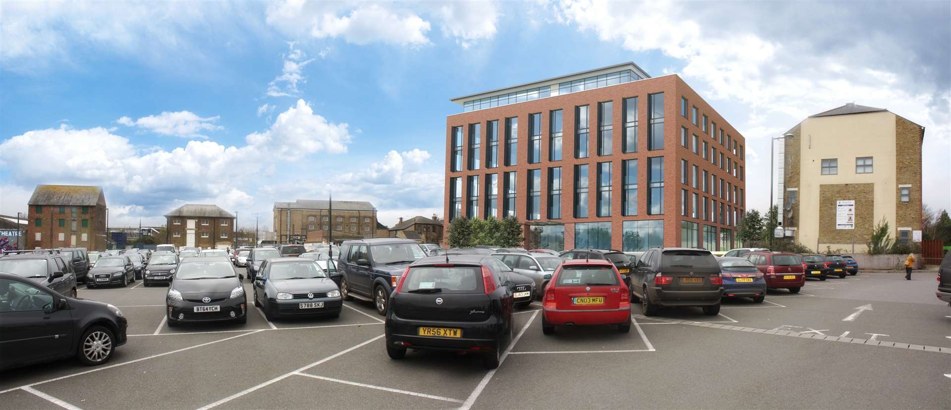 Construction of a new office block in Ashford is among very few commercial developments happening in Kent
