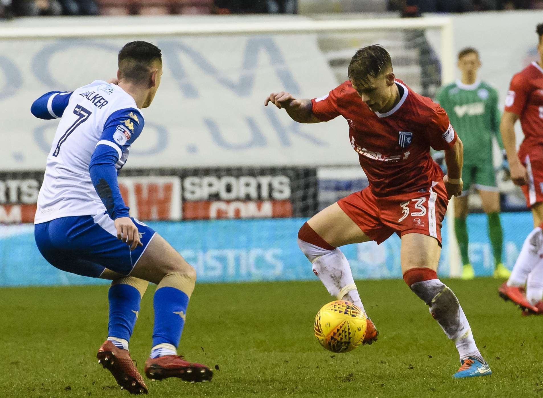 Mark Byrne looks to make things happen for Gills Picture: Andy Payton