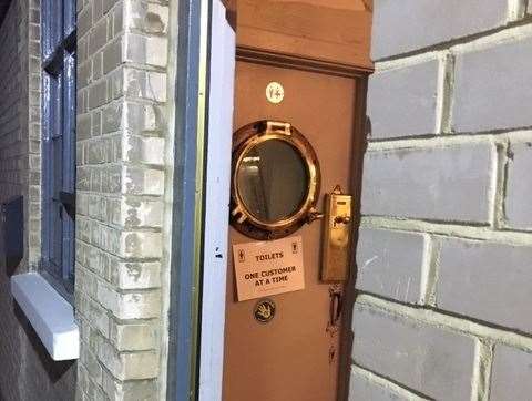 I loved the porthole on the door leading to the toilets and with only one customer allowed at a time it’s functional too