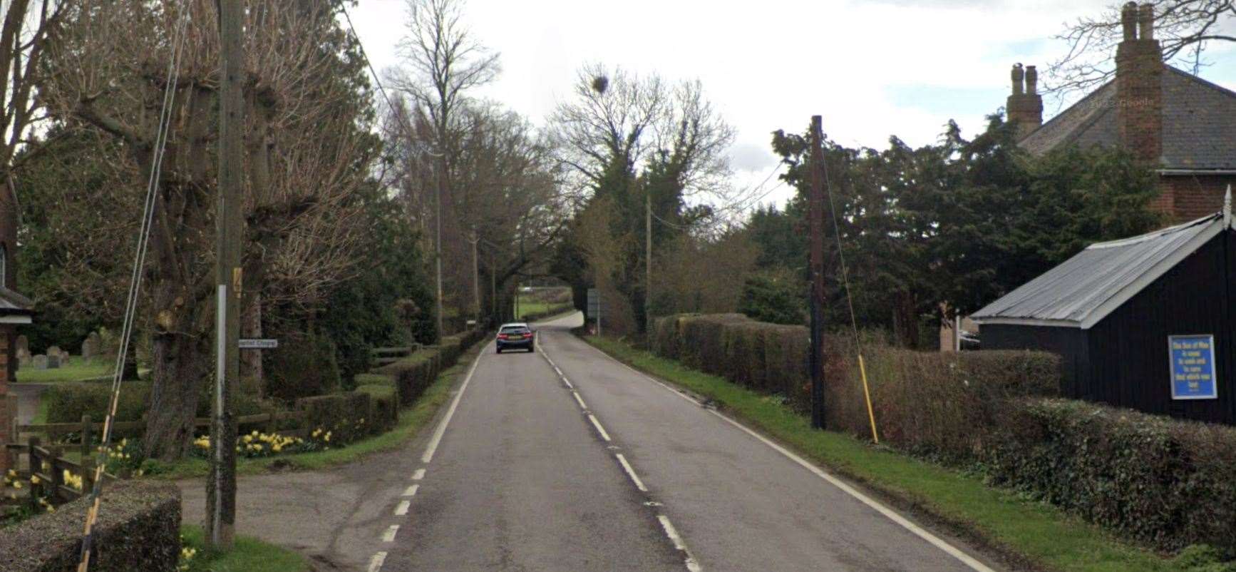 A274 Headcorn Road as seen from Lashenden