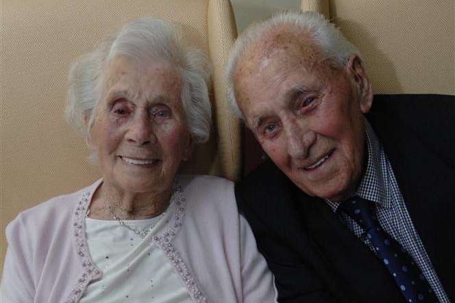 Lydia Woods celebrates her 100th birthday with her older brother Alfred Mann