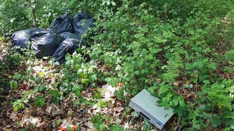 The fly-tipped waste