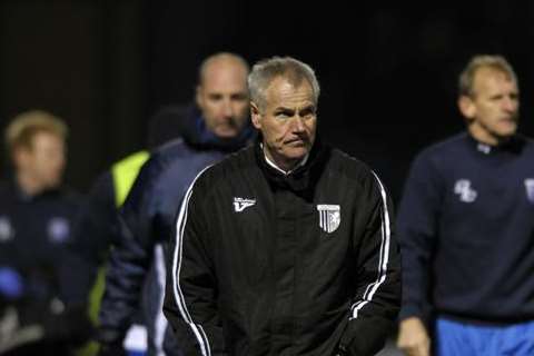 Gillingham manager Peter Taylor watched his side beat Wolves at Priestfield
