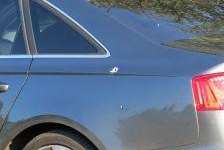 Bullet holes in an Audi A6 found in Rainham. Picture: Chris Ferguson