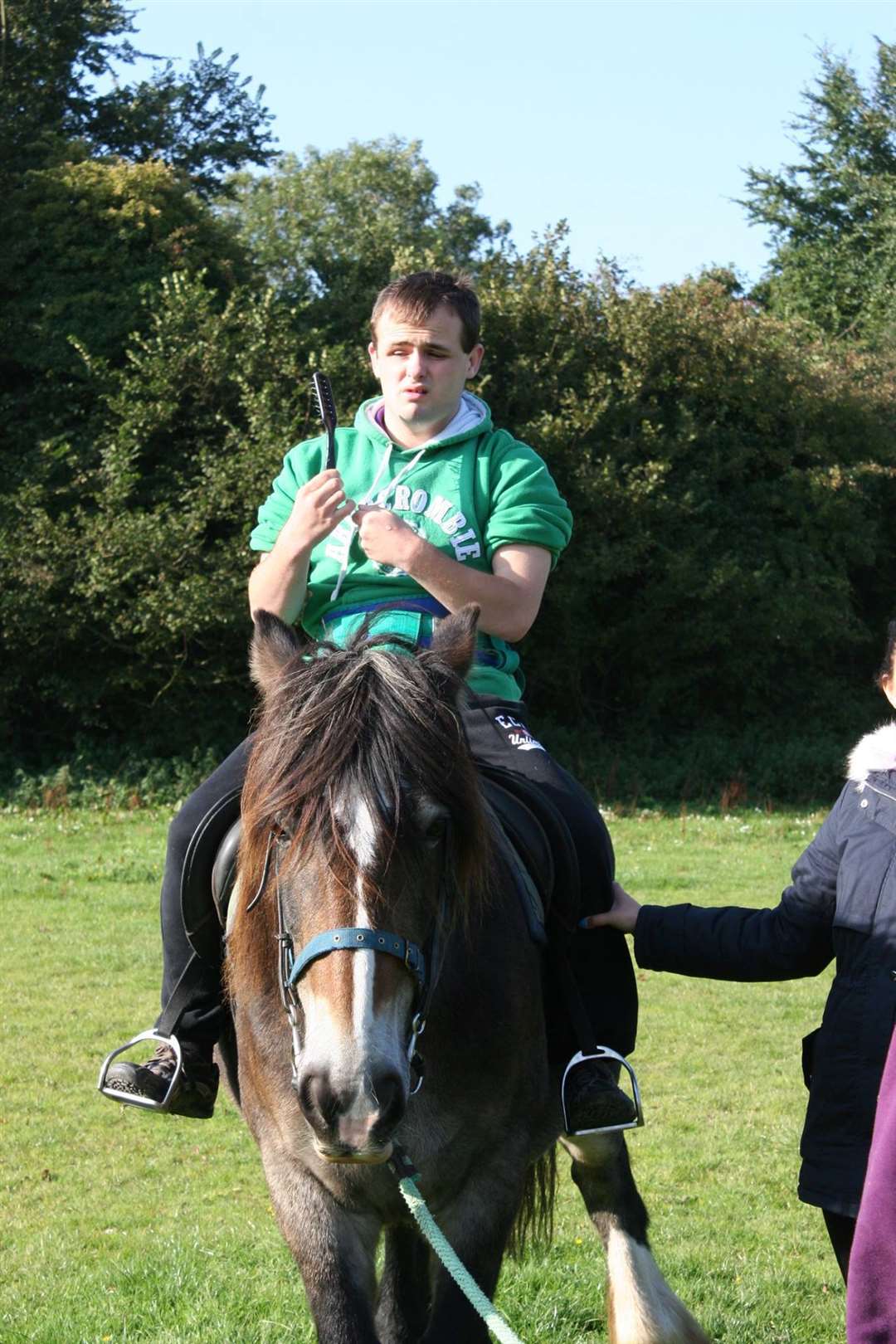 Ryan Crutchfield riding a horse at the centre