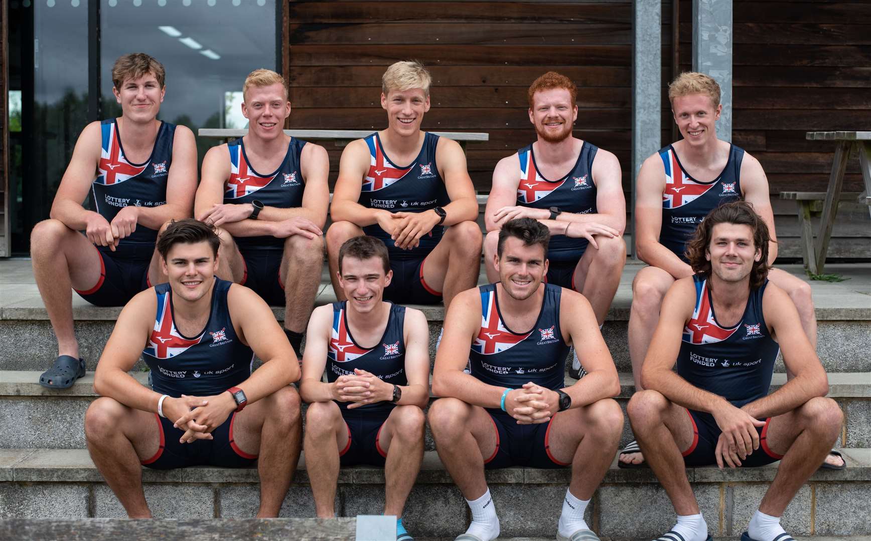 Freddie Allinson (back row, centre) with his Great Britain team-mates Picture: AllMarkOne