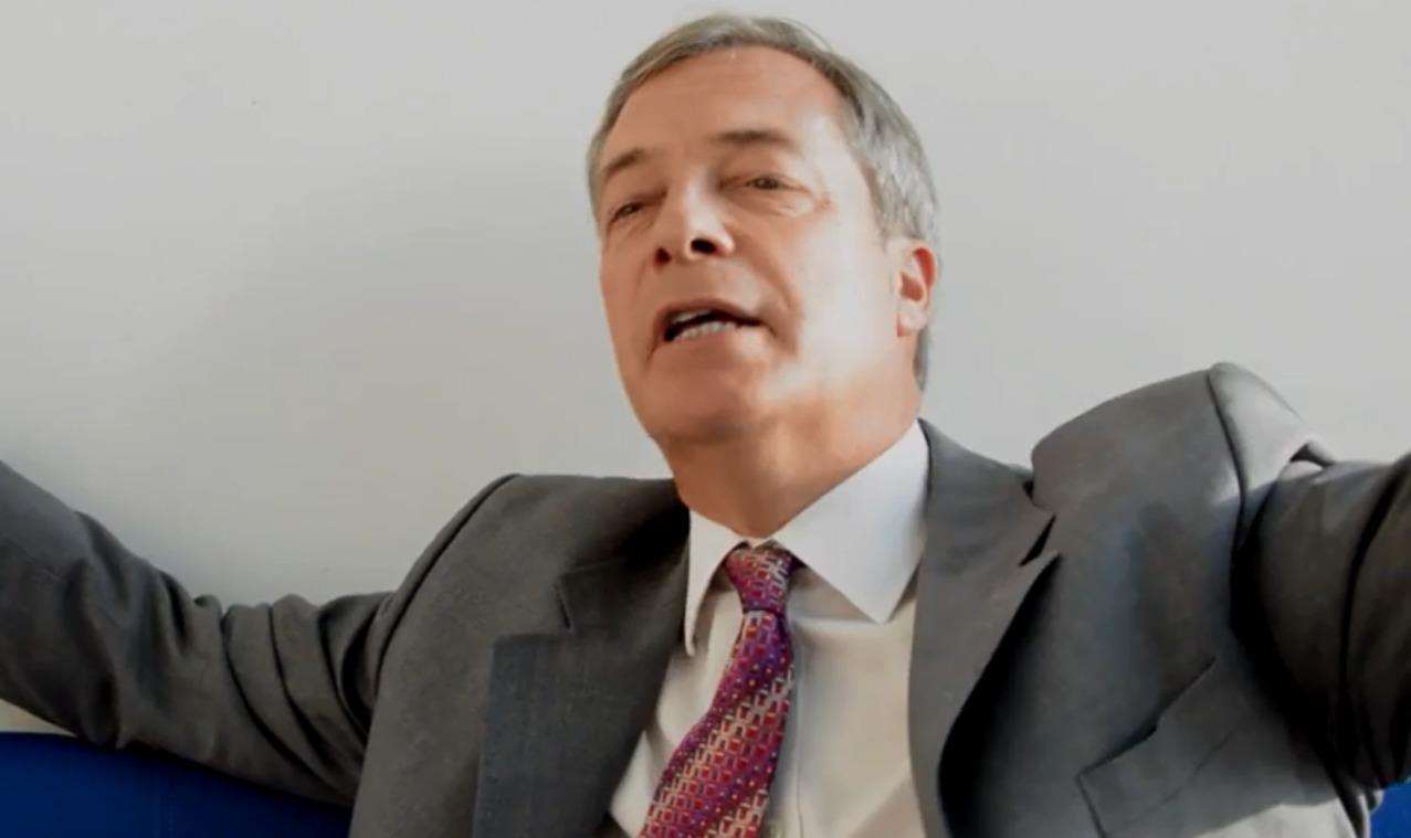 Nigel Farage speaking to KMTV