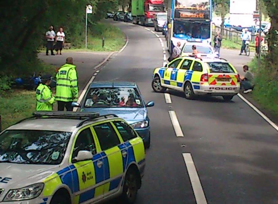 Scene of crash in Herne Common
