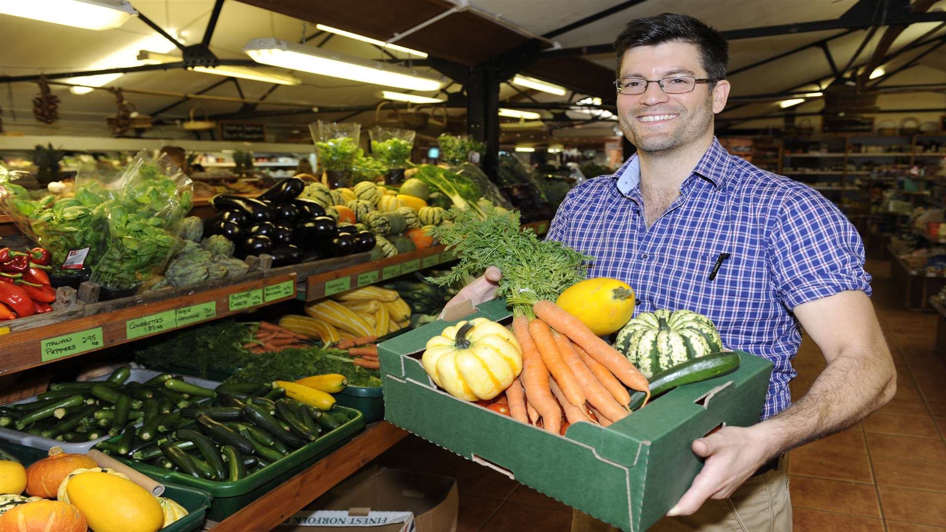Stefano Cuomo, co-owner of Macknade Fine Foods, which has set up one of the pop up stalls
